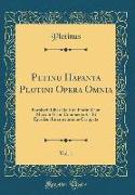 Plotinu Hapanta Plotini Opera Omnia, Vol. 1