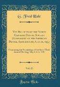 The Bulletin of the North Carolina Dental Society (Component of the American Dental Association), August, 1937, Vol. 21