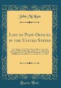 List of Post-Offices in the United States
