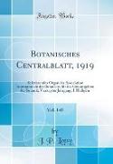 Botanisches Centralblatt, 1919, Vol. 140