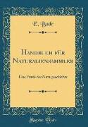 Handbuch für Naturaliensammler