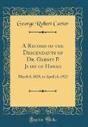 A Record of the Descendants of Dr. Gerrit P. Judd of Hawaii