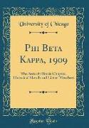 Phi Beta Kappa, 1909
