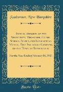 Annual Reports of the Selectmen, Treasurer, Clerk, School Board, and Sanbornton Mutual Fire Insurance Company, of the Town of Sanbornton: For the Year
