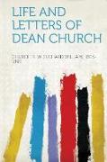 Life and Letters of Dean Church