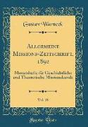 Allgemeine Missions-Zeitschrift, 1892, Vol. 19