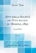 Atti della Società dei Naturalisti di Modena, 1892, Vol. 12