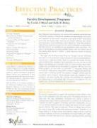 Effective Practices for Academic Leaders: Faculty Development Programs