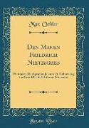 Den Manen Friedrich Nietzsches