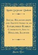 Social Relationships and Institutions in an Established Rurban Community, South Holland, Illinois (Classic Reprint)