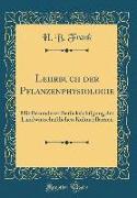 Lehrbuch der Pflanzenphysiologie