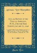 Annual Report of the Town of Atkinson, N. H., For the Year Ending January 31, 1941