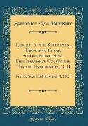 Reports of the Selectmen, Treasurer, Clerk, School Board, S. M. Fire Insurance Co,, Of the Town of Sanbornton, N. H