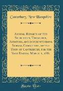 Annual Reports of the Selectmen, Treasurer, Auditors, and Superintending School Committee, of the Town of Canterbury, for the Year Ending March 1, 1881 (Classic Reprint)