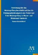 Verordnung über das Meisterprüfungsberufsbild und über die Prüfungsanforderungen in den Teilen I und II der Meisterprüfung im Maurer- und Betonbauer-Handwerk