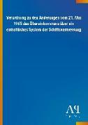 Verordnung zu den Änderungen vom 21. Mai 1965 des Übereinkommens über ein einheitliches System der Schiffsvermessung