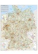 Verkehrswegekarte Deutschland. Wandkarte / Poster gerollt im Kunststoffrohr