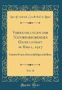 Verhandlungen der Naturforschenden Gesellschaft in Basel, 1917, Vol. 28