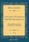 Universal-Handbuch der Musikliteratur, Vol. 11