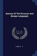 Sources of the Etruscan and Basque Languages