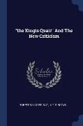 The Kingis Quair And The New Criticism