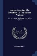 Instructions for the Members of the Unitas Fratrum: Who Minister in the Gospel Among the Heathen