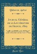 Journal Général de la Littérature de France, 1809