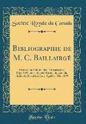 Bibliographie de M. C. Baillairgé