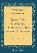 Ueber Das Olmützer Stadtbuch Des Wenzel Von Iglau (Classic Reprint)