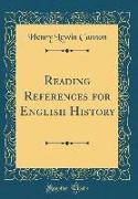 Reading References for English History (Classic Reprint)