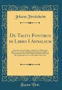 De Taciti Fontibus in Libro I Annalium