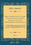 Bibliographie der Deutschen Zeitschriften-Literatur mit Einschluss von Sammelwerken und Zeitungen, Vol. 7