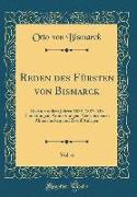 Reden des Fürsten von Bismarck, Vol. 6