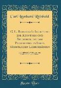 C. L. Reinhold's Anleitung zur Kenntniß und Beurtheilung der Philosophie in Ihren Sämmtlichen Lehrgebäuden