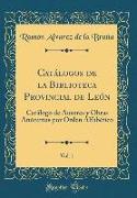Catálogos de la Biblioteca Provincial de León, Vol. 1