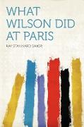 What Wilson Did at Paris