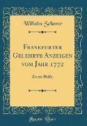 Frankfurter Gelehrte Anzeigen vom Jahr 1772