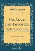 Die Agada der Tannaiten, Vol. 1