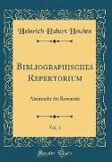 Bibliographisches Repertorium, Vol. 5