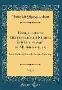 Handbuch des Oeffentlichen Rechts der Gegenwart in Monographien, Vol. 4
