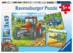 Ravensburger Kinderpuzzle - 09388 Große Landmaschinen - Puzzle für Kinder ab 5 Jahren, mit 3x49 Teilen