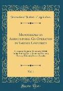 Monographs on Agricultural Co-Operation in Various Countries, Vol. 1