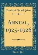 Annual, 1925-1926 (Classic Reprint)