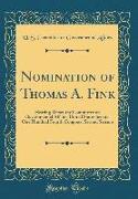 Nomination of Thomas A. Fink: Hearing Before the Committee on Governmental Affairs, United States Senate, One Hundred Fourth Congress, Second Sessio