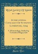 International Catalogue Of Scientific Literature, 1904