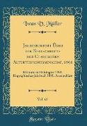 Jahresbericht Über die Fortschritte der Classischen Alterthumswissenschaf, 1891, Vol. 65