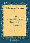 Das Schachgedicht Heinrichs Von Beringen (Classic Reprint)