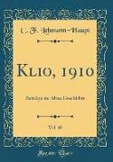 Klio, 1910, Vol. 10