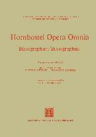 Hornbostel Opera Omnia