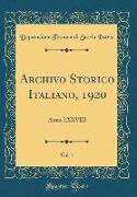Archivo Storico Italiano, 1920, Vol. 1
